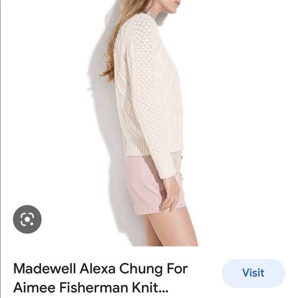 Alexa Chung for Madewell Aimee Fisherman Knit pullover XS - Picture 4 of 9